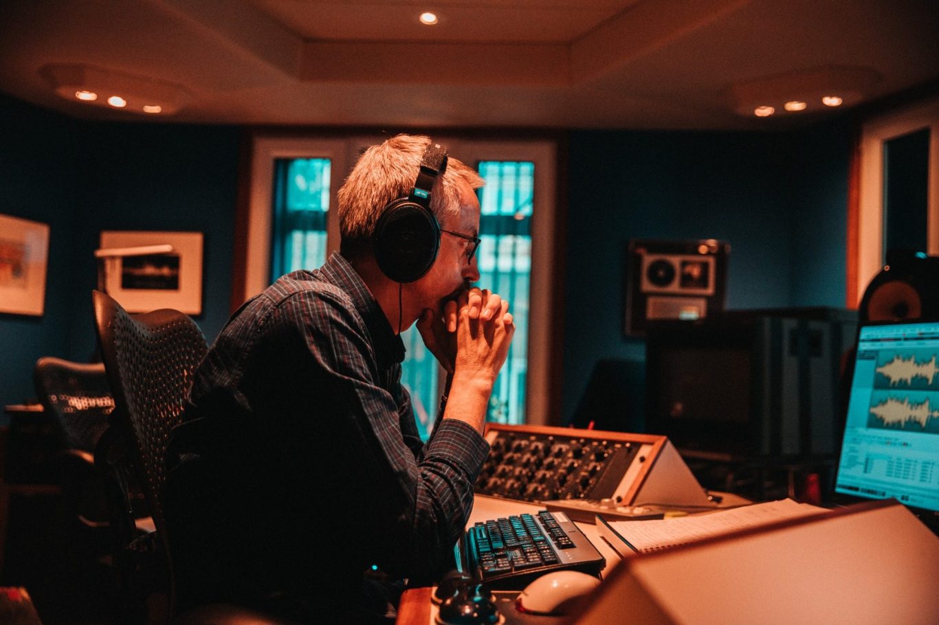 Simon at work in his old room at Abbey Road Studios
